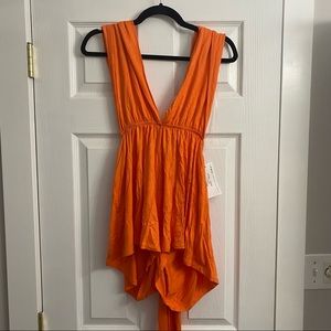 Orange Multi-Tie Romper